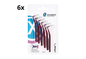 Miradent Interdentale Borstels I-Prox L 0,8 mm Bordeaux 6x 6 stuks