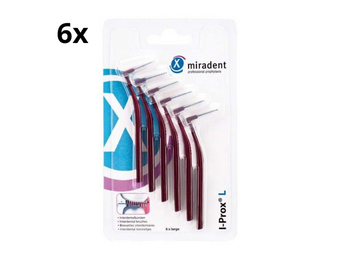 Miradent Interdentale Borstels I-Prox L 0,8 mm Bordeaux 6x 6 stuks