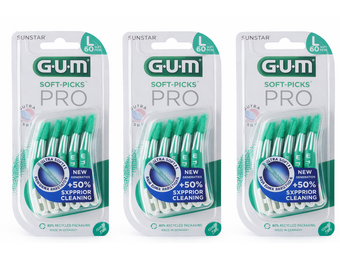 GUM Soft-Picks PRO Large | 3 x 60 stuks | Voordeelverpakking