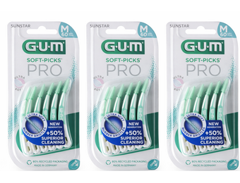 GUM Soft-Picks PRO Medium | 3 x 60 stuks | Voordeelverpakking