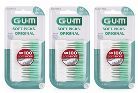 GUM Soft-Picks Original Regular / Medium | 3 x 100 stuks