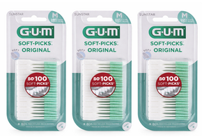 GUM Soft-Picks Original Regular / Medium | 3 x 100 stuks
