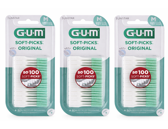 GUM Soft-Picks Original Regular / Medium | 3 x 100 stuks