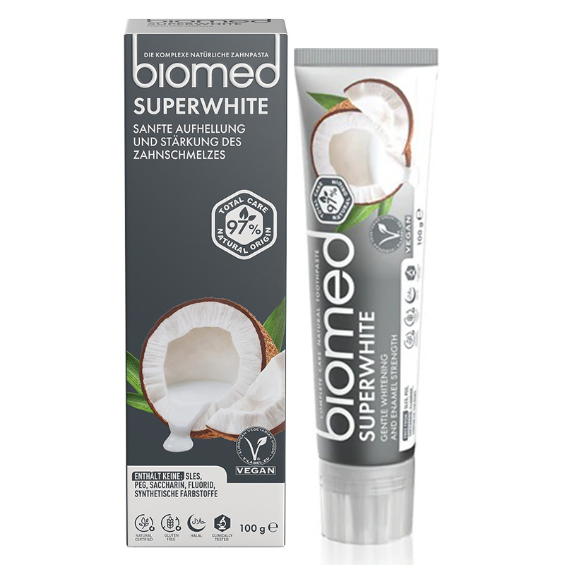 Splat Biomed SuperWhite Tandpasta | 100 ml | Fluoridevrij