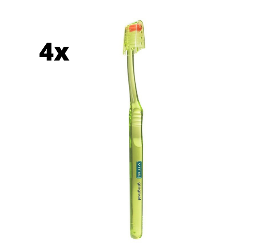 Vitis Tandenborstel + Mini Tandpasta Gezond Tandvlees - 3 x 1 stuk - Voordeelverpakking