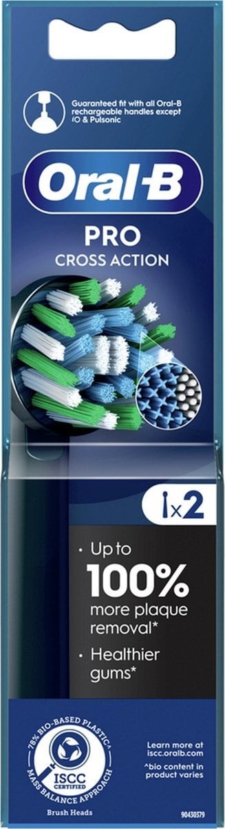 Oral B opzetborstels 2 stk Cross Action Black