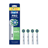 Oral-B Pro Cross Action Opzetborstels Wit- 4 Stuks