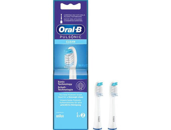 Oral-B Pulsonic Clean Opzetborstels Voor Sonic Tandenborstels, Verpakking Van 2 Stuks