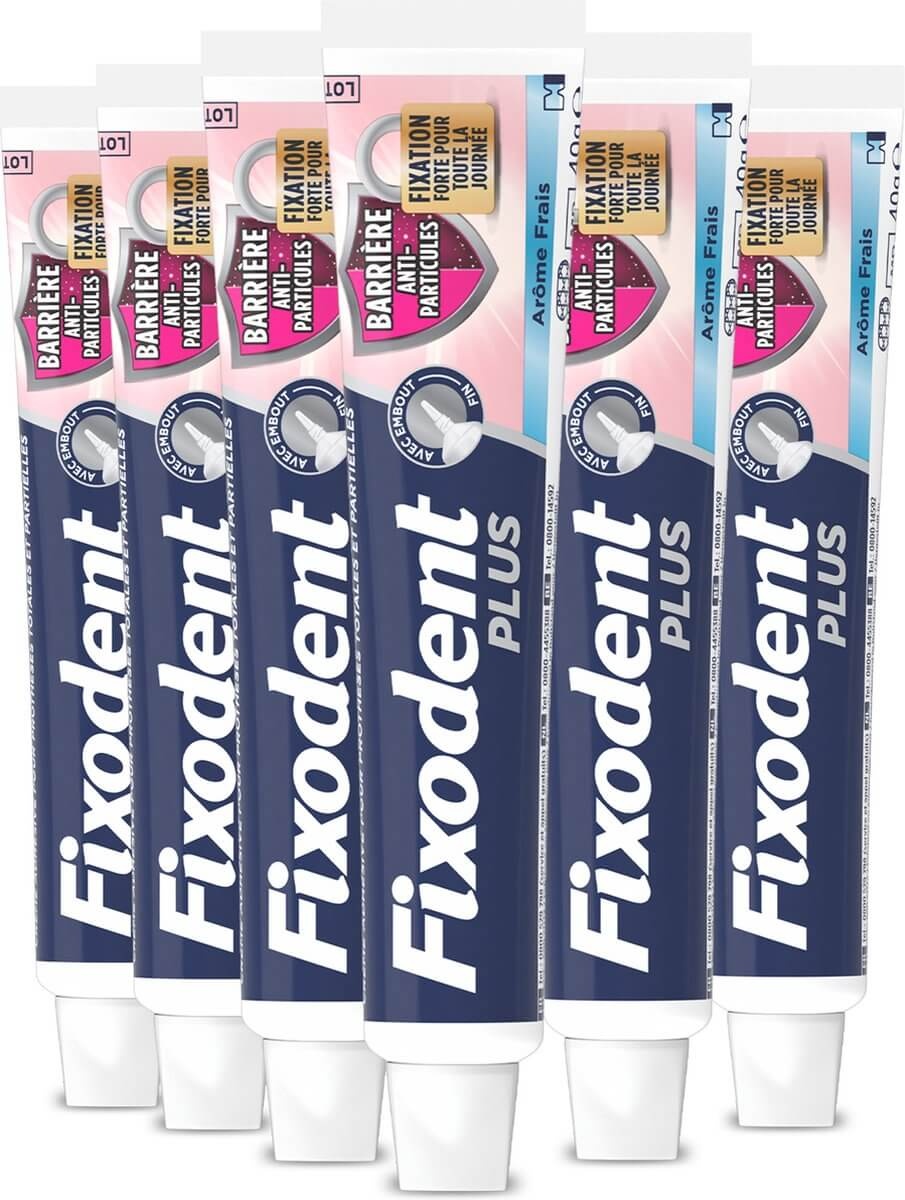 Fixodent Food Barrier Frisse Smaak Kleefpasta voor Kunstgebit | 6 x 40 g Voordeelverpakking