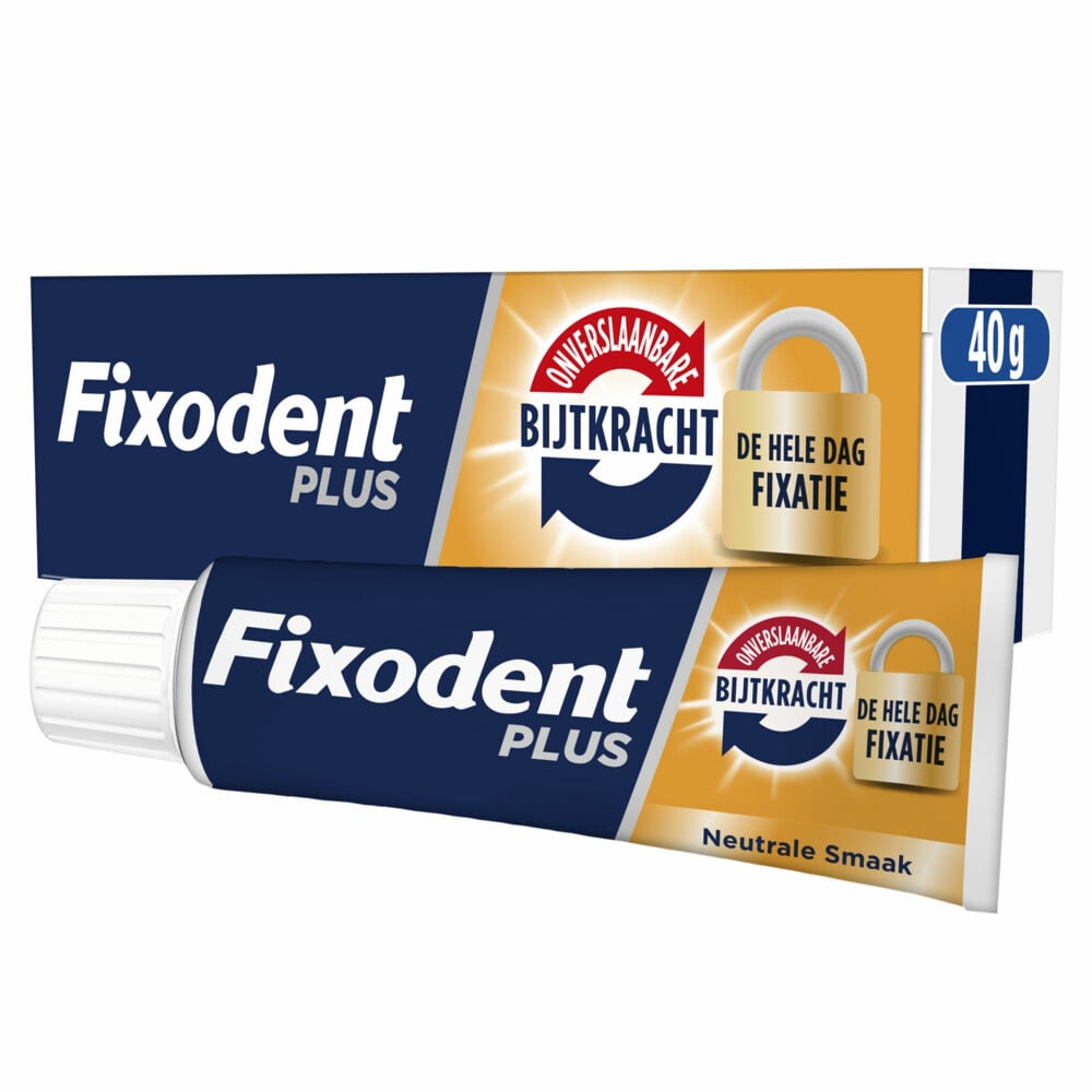 Fixodent Plus Dual Power Kleefpasta voor Kunstgebit – 12 x 40 g Voordeelverpakking