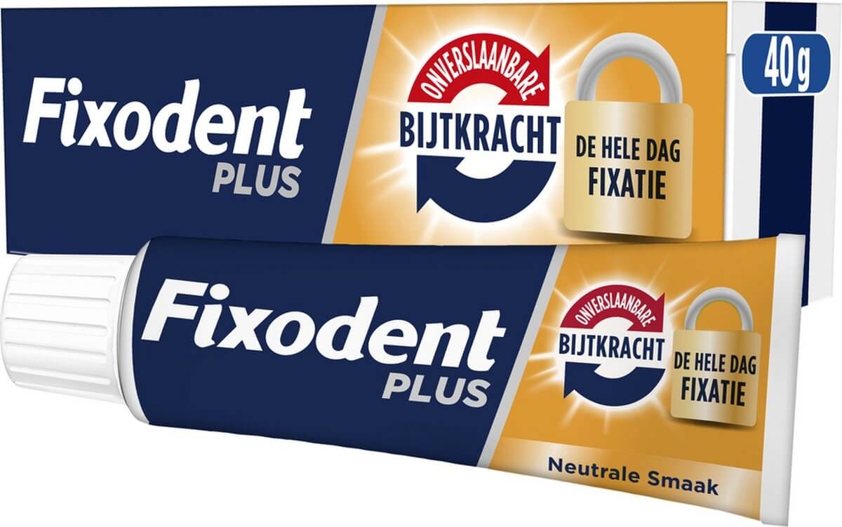 Fixodent Plus Dual Power Kleefpasta voor Kunstgebit – 12 x 40 g Voordeelverpakking