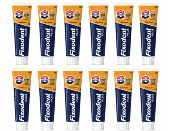 Fixodent Plus Dual Power Kleefpasta voor Kunstgebit – 12 x 40 g Voordeelverpakking