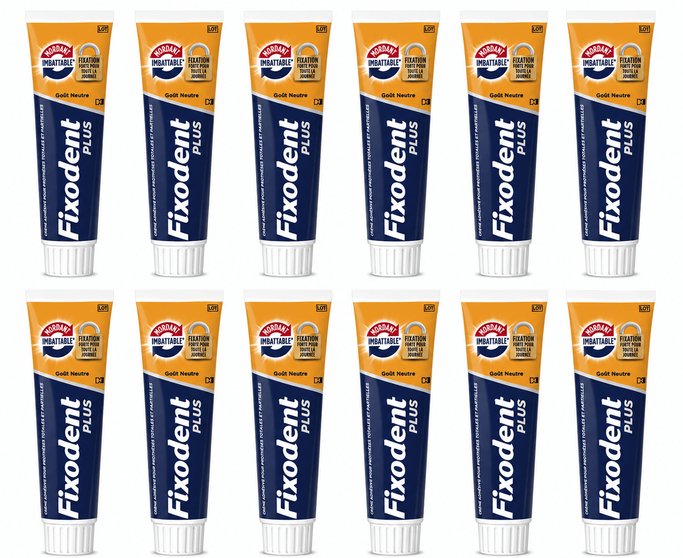 Fixodent Plus Dual Power Kleefpasta voor Kunstgebit – 12 x 40 g Voordeelverpakking