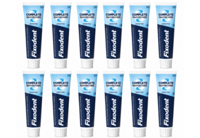Fixodent Complete Fresh Original Kleefpasta voor Kunstgebit | 12 x 47 g Voordeelverpakking