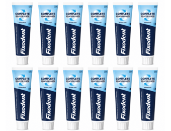 Fixodent Complete Fresh Original Kleefpasta voor Kunstgebit | 12 x 47 g Voordeelverpakking