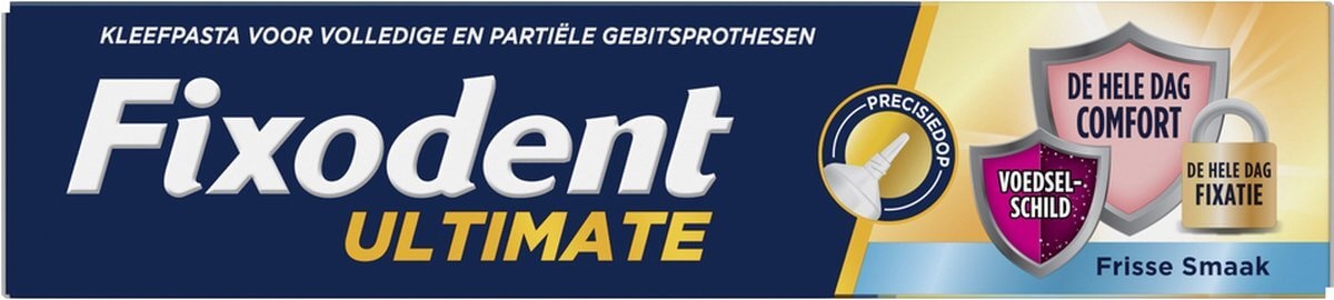 Fixodent Ultimate Fresh Kleefpasta voor Kunstgebit | 12 x 40 g Voordeelverpakking