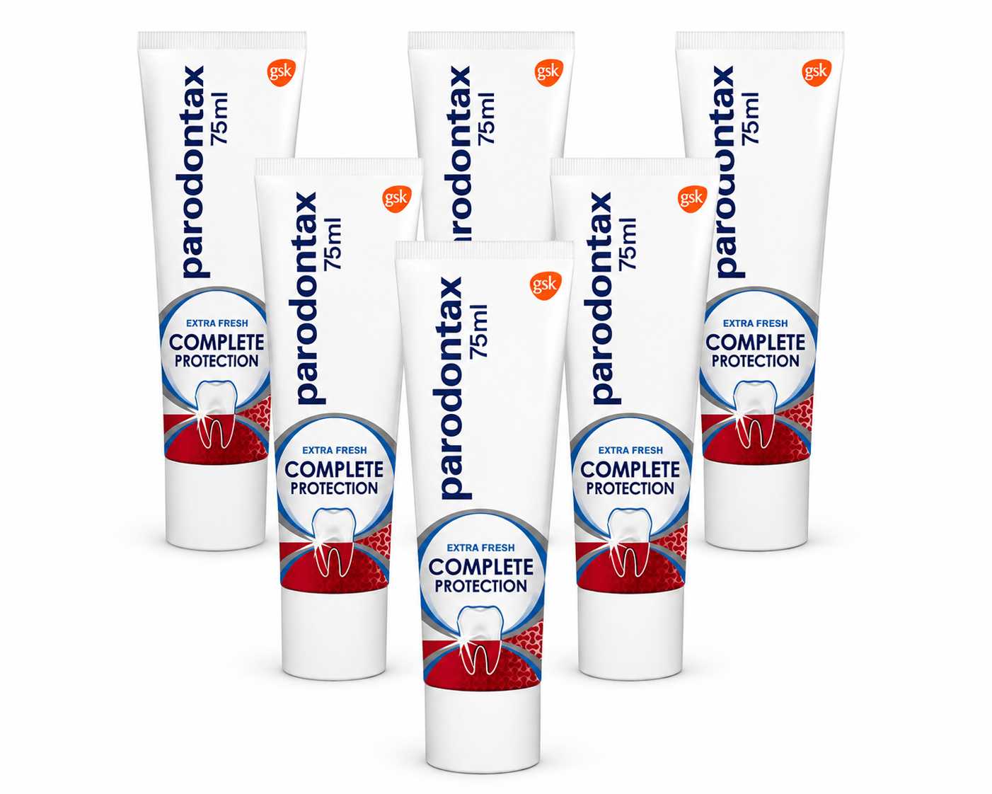 Parodontax Complete Protection Extra Fresh Tandpasta | 6 x 75 ml Voordeelverpakking