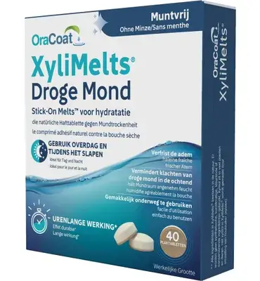 Oracoat XyliMelts Muntvrij tegen Droge Mond | 4 x 40 stuks Voordeelverpakking
