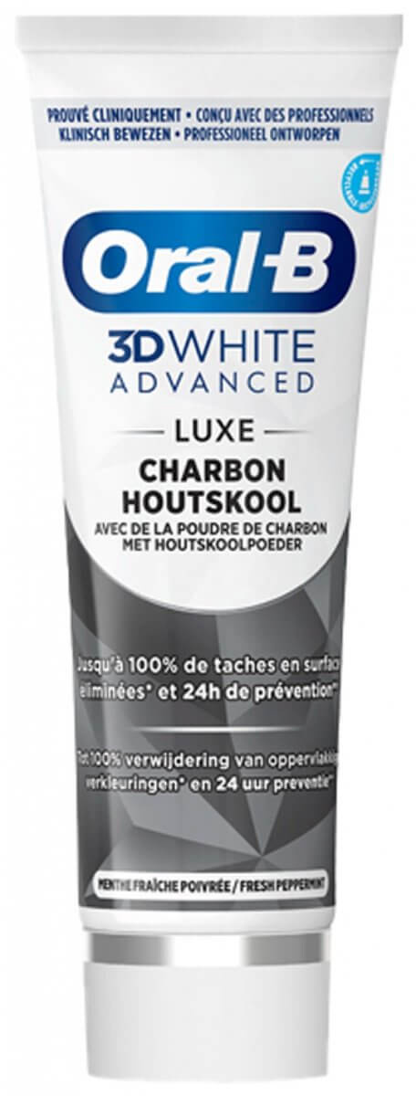 Oral-B Tandpasta 3D White Advanced Luxe Houtskool – 75 ml – Whitening