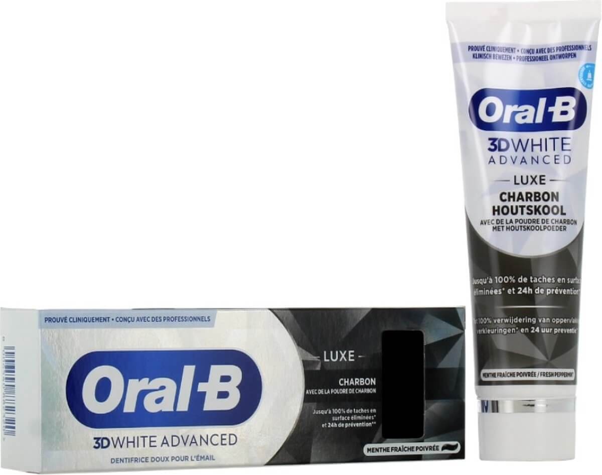 Oral-B Tandpasta 3D White Advanced Luxe Houtskool – 75 ml – Whitening