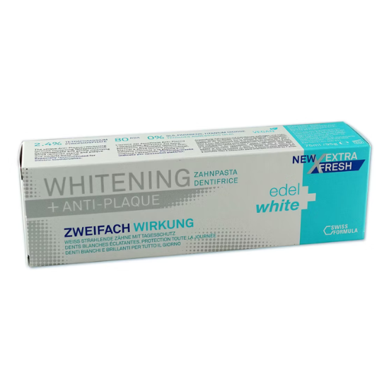 Edel+White Tandpasta Anti-Plak + Whitening | 75 ml | Witte Tanden