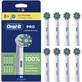 Oral B PRO Cross Action Opzetborstels Wit | 8 stuks