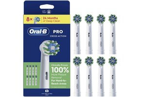 Oral B PRO Cross Action Opzetborstels  Wit | 8 stuks