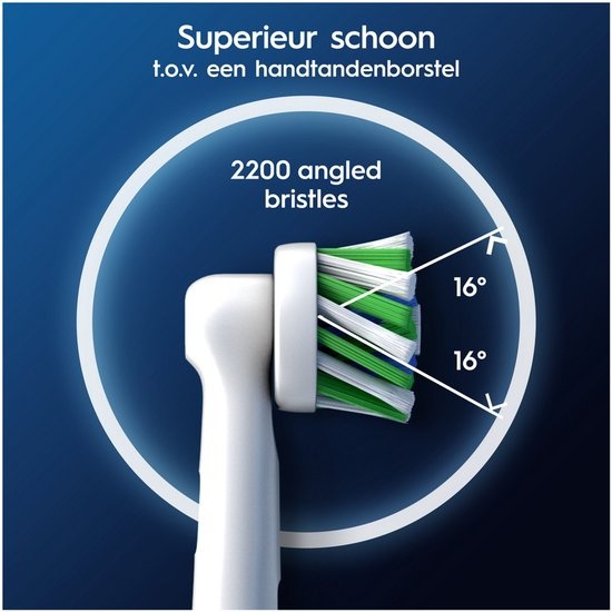 Oral B PRO Cross Action Opzetborstels Wit | 8 stuks