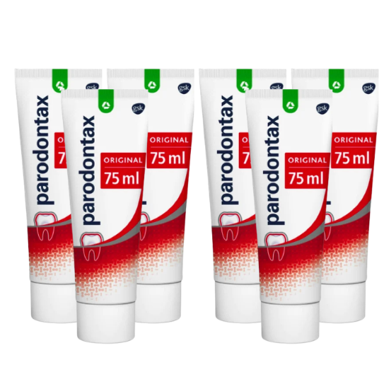 Parodontax Original Fluoride Tandpasta | 6 x 75 ml Voordeelverpakking