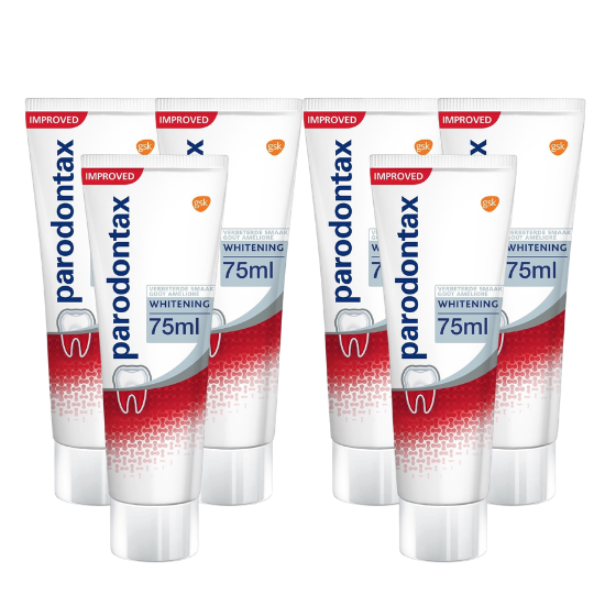 Parodontax Whitening Tandpasta | 6 x 75 ml Voordeelverpakking