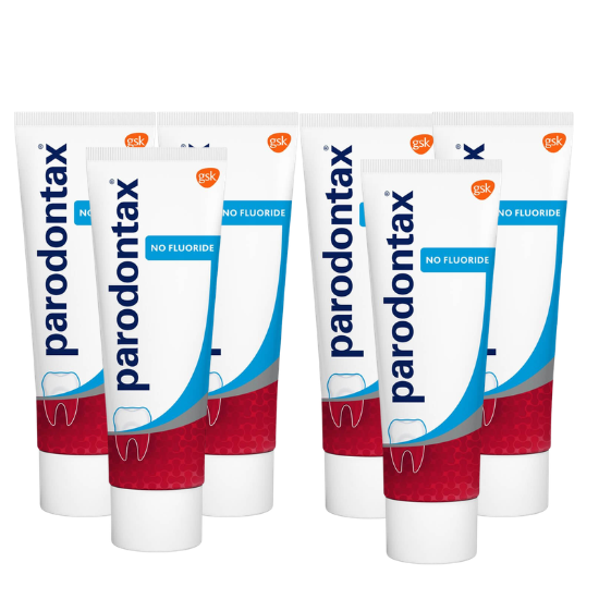 Parodontax Fluoride Vrij Tandpasta | 6 x 75 ml Voordeelverpakking