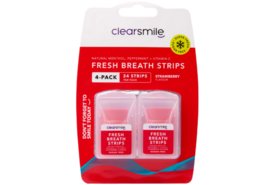 Clearsmile Fresh Breath Strips Strawberry 4 pack