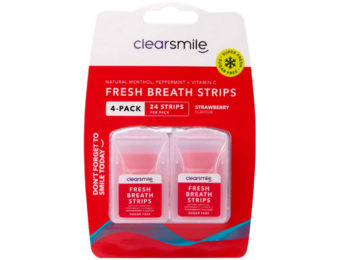 Clearsmile Fresh Breath Strips Strawberry 4 pack