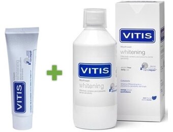 Vitis Whitening Voordeelverpakking - Tandpasta & Mondwater