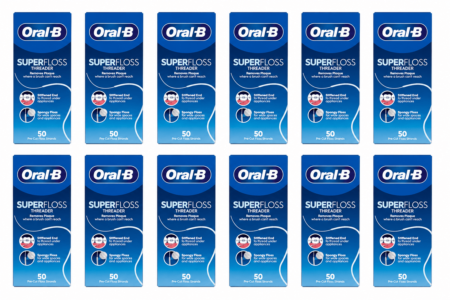Oral-B Superfloss Flossdraad | 12 stuks |  Voordeelverpakking