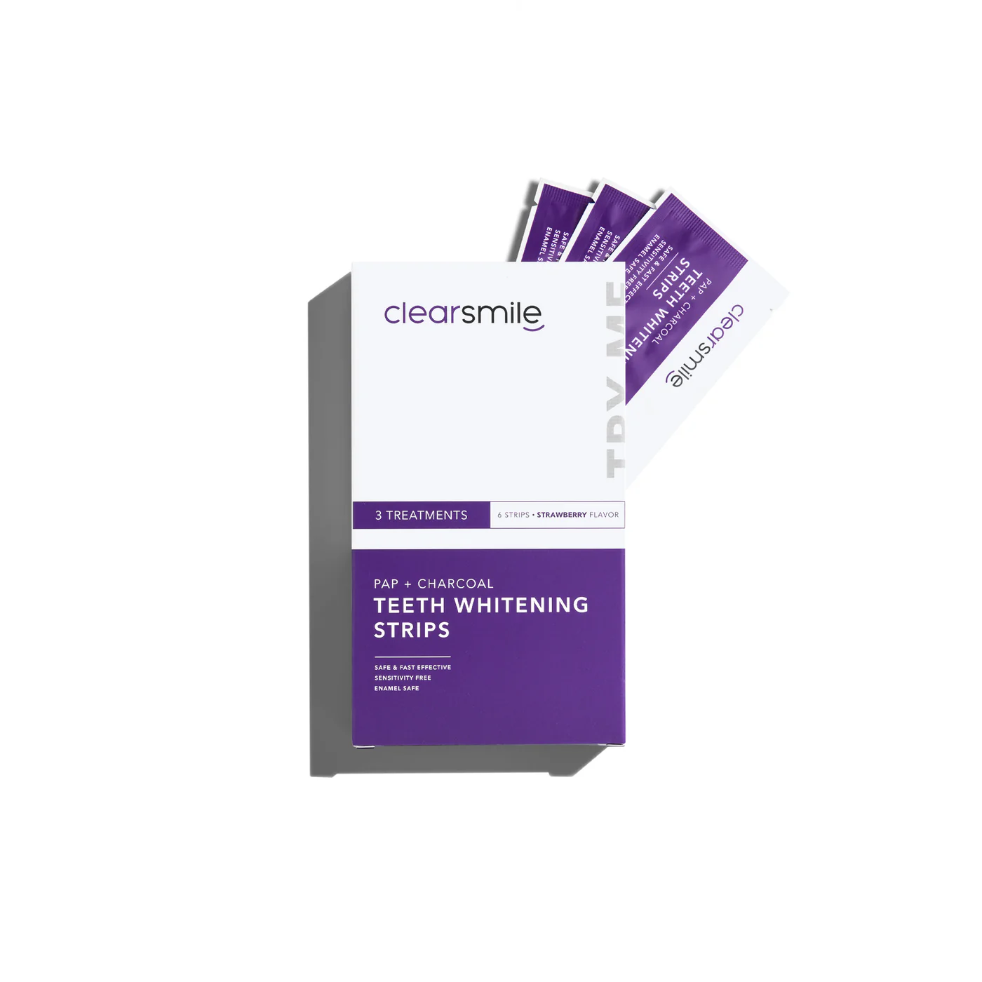 Clearsmile PAP+ Charcoal Whitening Strips | Try Me Pack | 6 strips (3 Behandelingen)