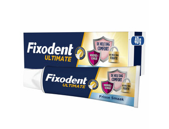 Fixodent Kleefpasta Ultimate Fresh 40 gr - Voordeelverpakking - 24 stuks - Kleefpasta kunstgebit - Fixatie kunstgebit