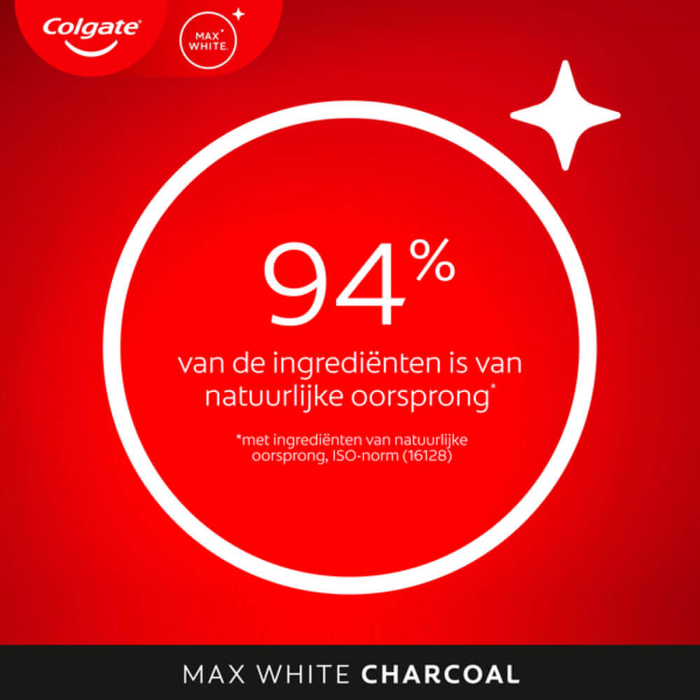 Colgate Max White Charcoal Whitening Tandpasta | 75 ml | Witte Tanden