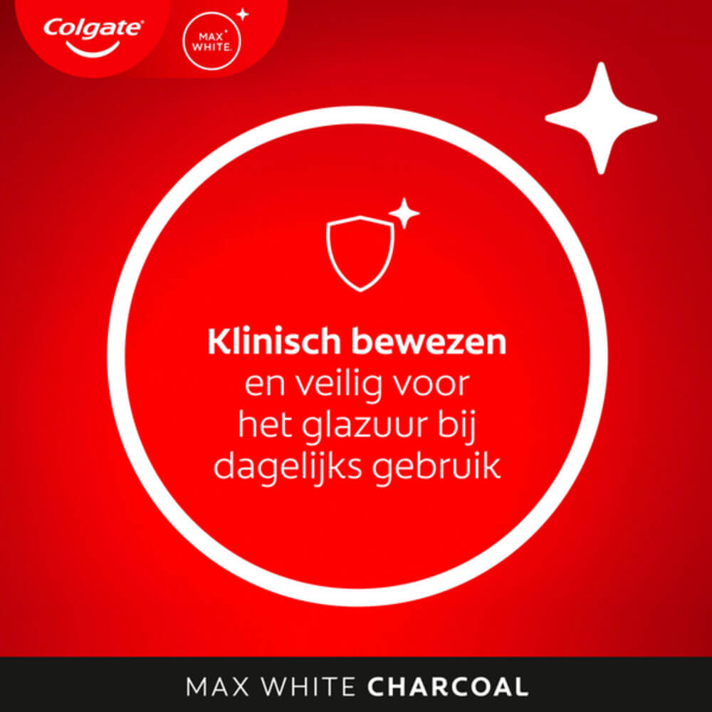 Colgate Max White Charcoal Whitening Tandpasta | 75 ml | Witte Tanden
