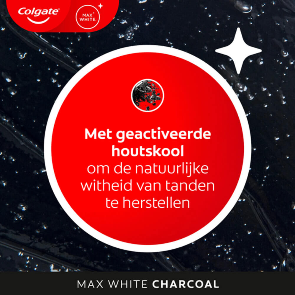 Colgate Max White Charcoal Whitening Tandpasta | 75 ml | Witte Tanden