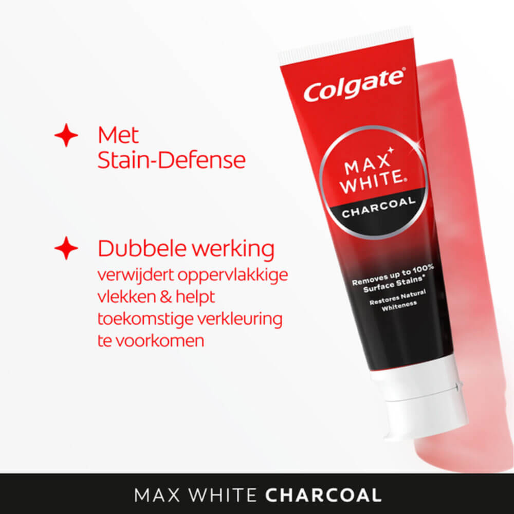 Colgate Max White Charcoal Whitening Tandpasta | 75 ml | Witte Tanden