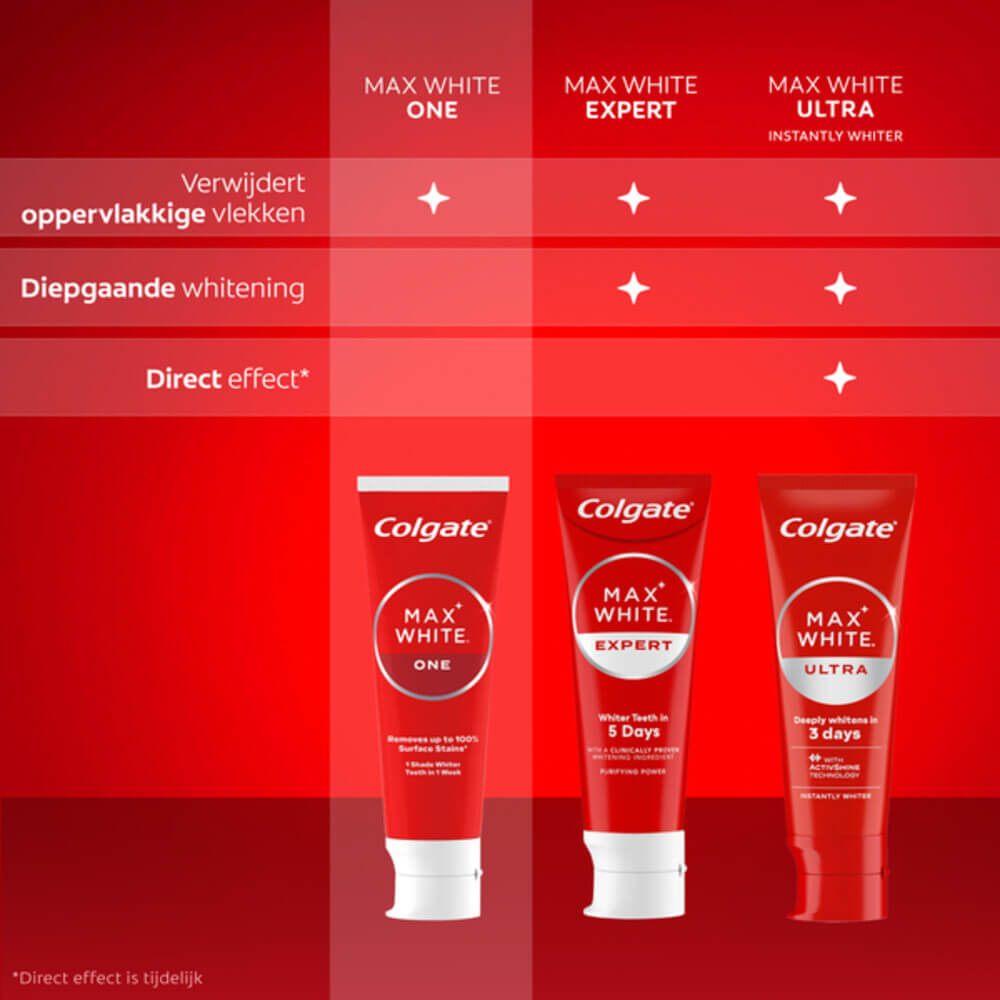 Colgate Max White One Whitening Tandpasta | 75 ml |  Natuurlijk Wittere Tanden