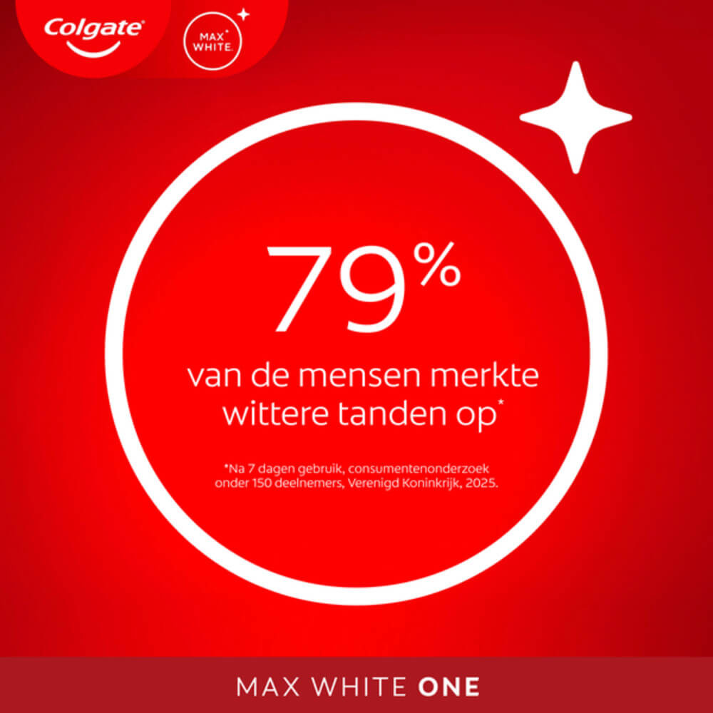 Colgate Max White One Whitening Tandpasta | 75 ml |  Natuurlijk Wittere Tanden