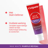 Colgate Max White Purple Reveal Tandpasta | 75 ml | Wittere Tanden