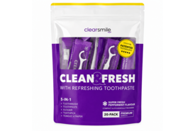 Clearsmile Clean & Fresh 5-in-1 Mondverzorgingsset | Peppermint | 20 stuks | Voor Onderweg