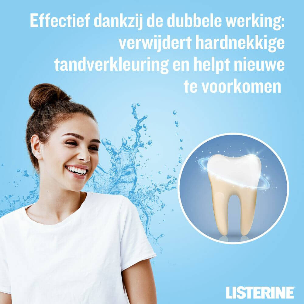 Listerine Advanced White Mondwater | 500 ml | Tegen Verkleuringen