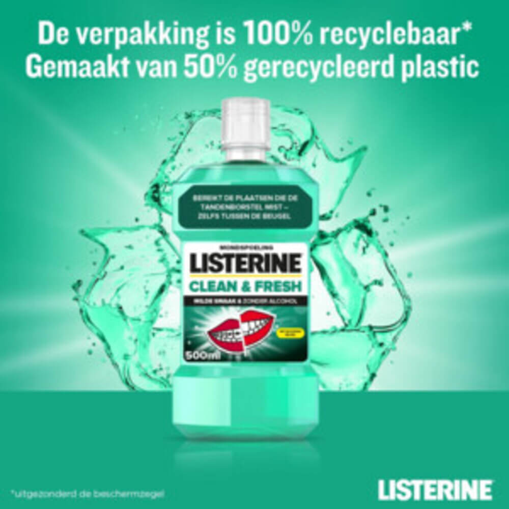 Listerine Clean & Fresh Mondwater | 500 ml | Frisse Adem