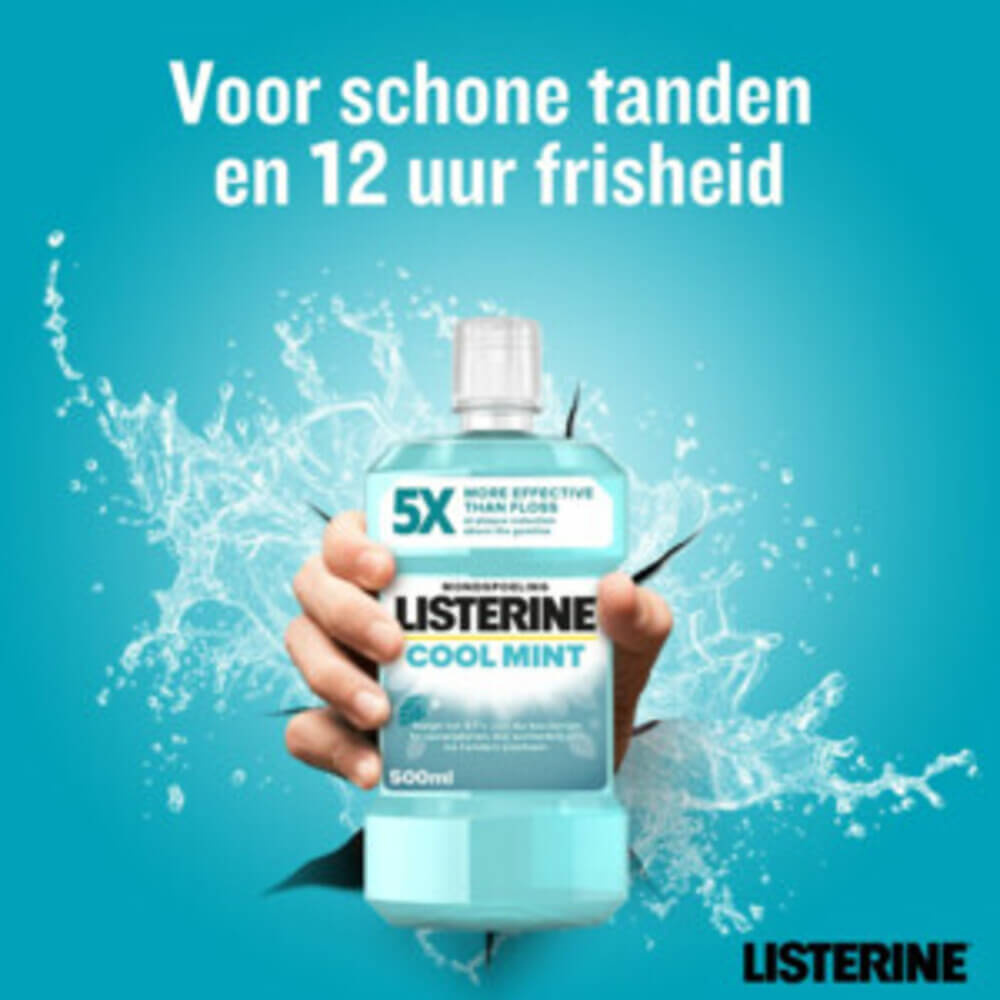 Listerine Cool Mint Mondwater | 500 ml | Intense Frisheid