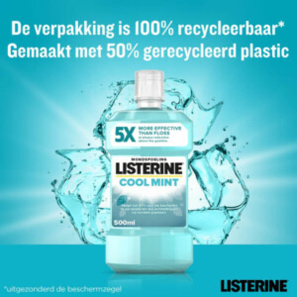 Listerine Cool Mint Mondwater | 500 ml | Intense Frisheid