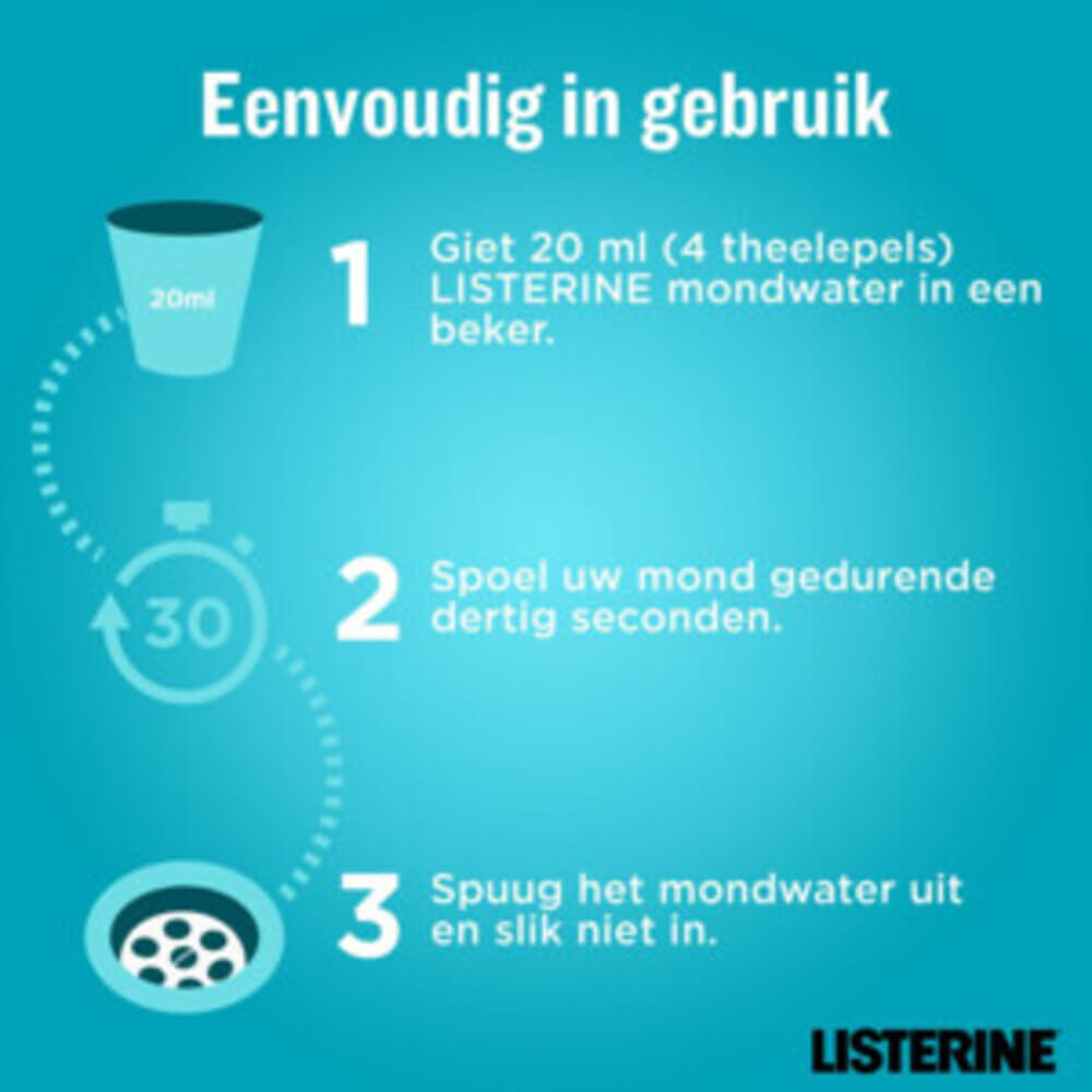 Listerine Cool Mint Mondwater | 500 ml | Intense Frisheid